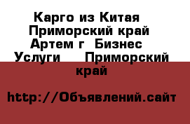 Карго из Китая - Приморский край, Артем г. Бизнес » Услуги   . Приморский край